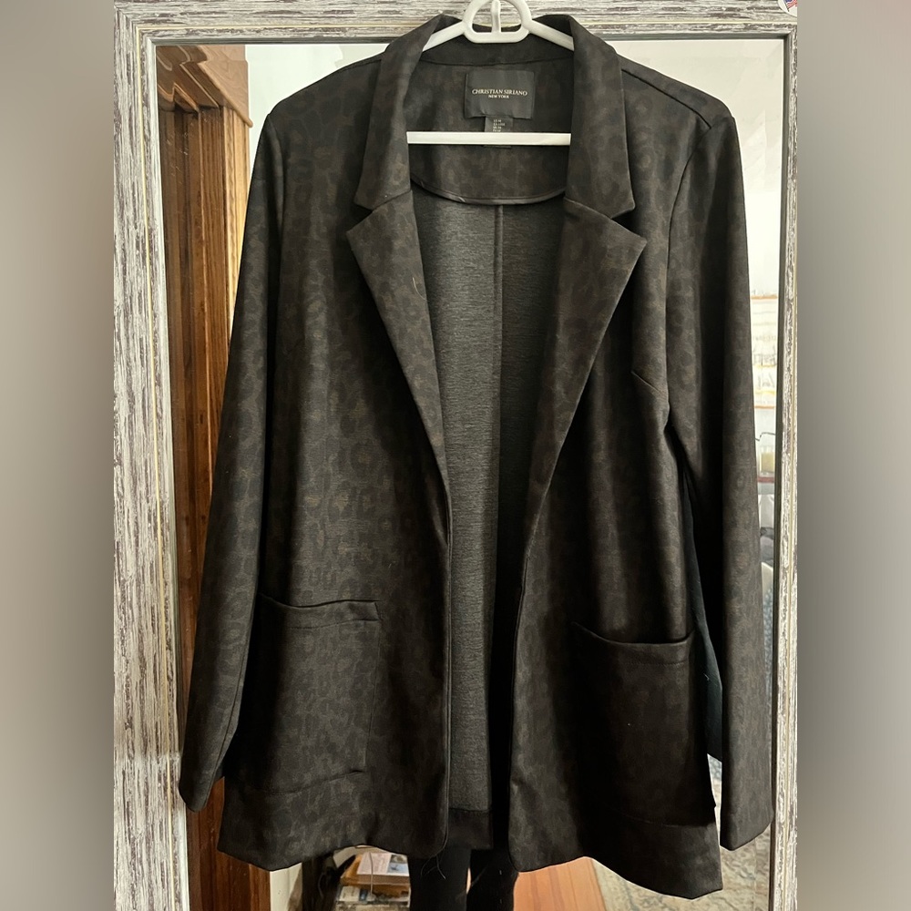 Christian Siriano Leopard Print Blazer Sz M.